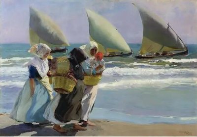 Joaquin Sorolla y Bastida - Three Sails, 1903 Mor12037 фото