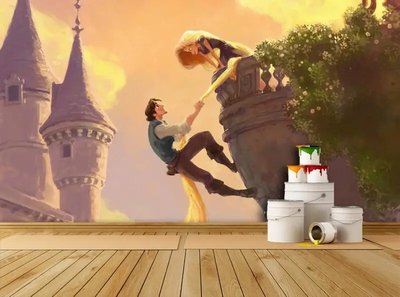 Fototapet Prințul Stefan urcă la Rapunzel, pictează Ska4687 фото