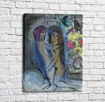 Картина Marc Chagall, Le Couple Bleu Mar13644 фото