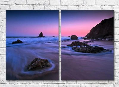 Диптих Скалистые камни на берегу моря Mor8244 фото