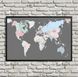 Политическая карта мира, на сером фоне Kar14801 фото 1