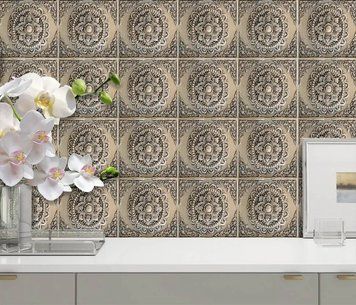 Placi ceramice cu modele aurii frumoase P18 фото