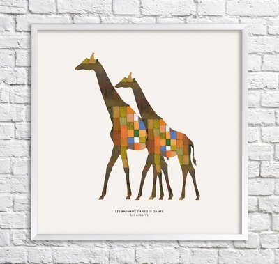 Постер Жирафы. Абстракция Min15915 фото
