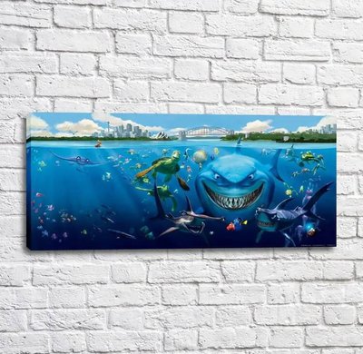 Poster Eroii desenului animat Nemo pe fundul mării Mul16265 фото
