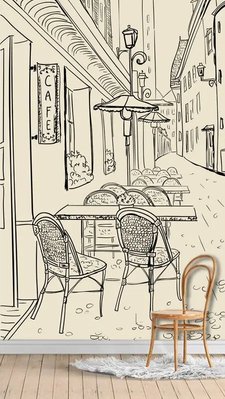 Уличное кафе со столиками и стульями Ske1146 фото