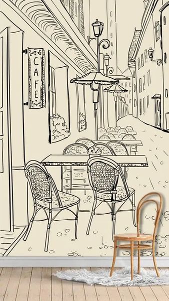 Cafenea stradală cu mese și scaune Ske1146 фото
