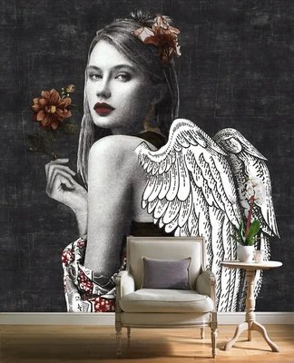 Fototapet Fată europeană stilizată ca un înger Sov2797 фото