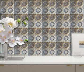 Placi ceramice decorative aurii P16 фото