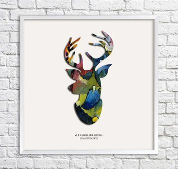 Poster Cerb. Călărețul albastru Kandinsky Min15917 фото