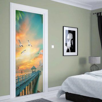 Autocolant 3D pentru ușă, Seascape ST275 фото
