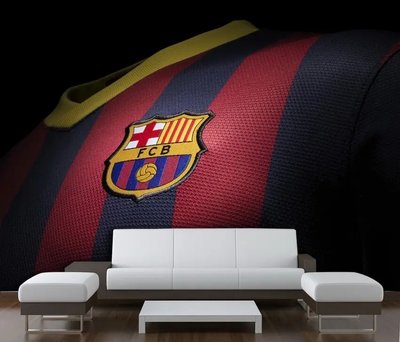 Tricou de jucător al Barcelonei pe fundal negru, sport Spo2897 фото